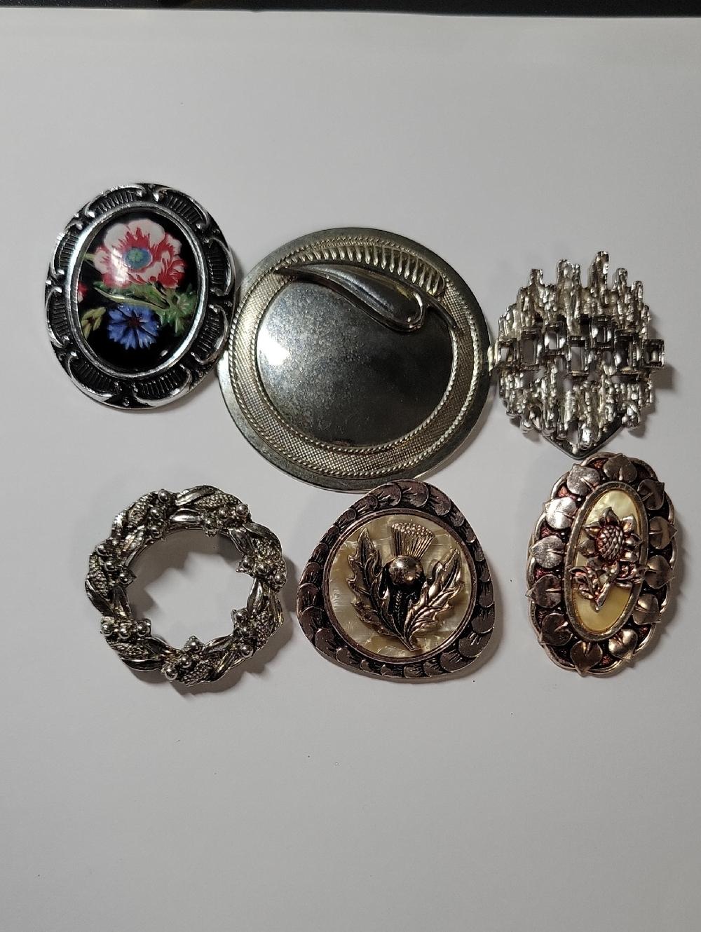 Assorted Silver-Tone Floral and Textured Money Clips - Women's Jewelry